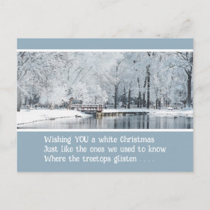 WHITE CHRISTMAS, CUSTOMIZABLE POSTCARD