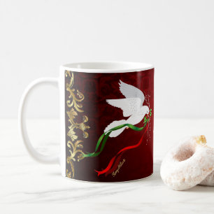 White Christmas Dove Coffee Mug
