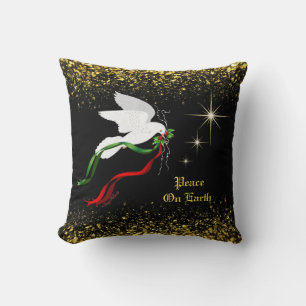 White Christmas Dove Cushion