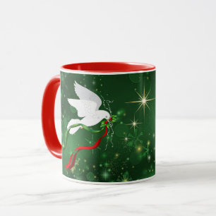 White Christmas Dove Mug