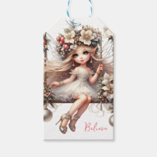 White Christmas Fairy Gift Tags