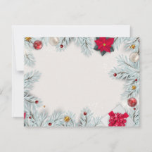 White Christmas Frame Background 