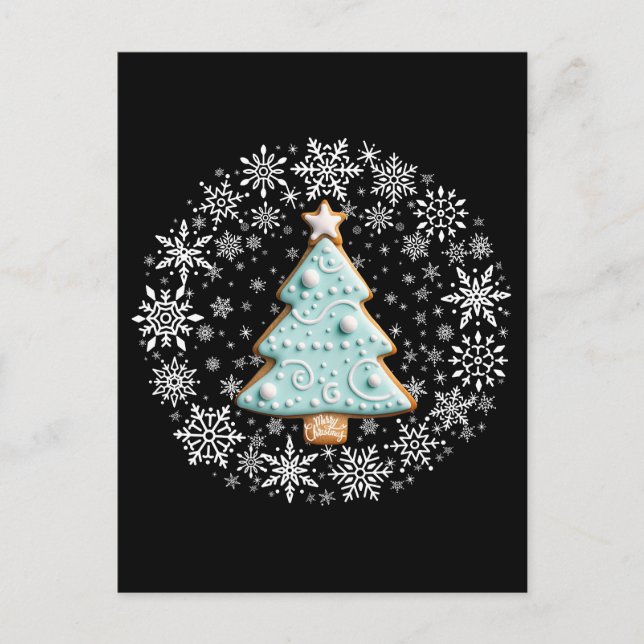 White Christmas, Gingerbread Cookie Postcard (Front)