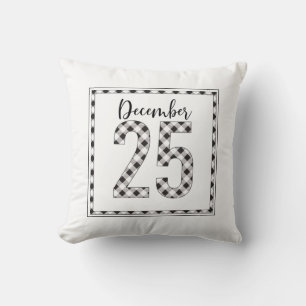 White Christmas Holiday Throw Pillow