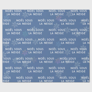 White Christmas in French Tissue Paper Deep Blue
