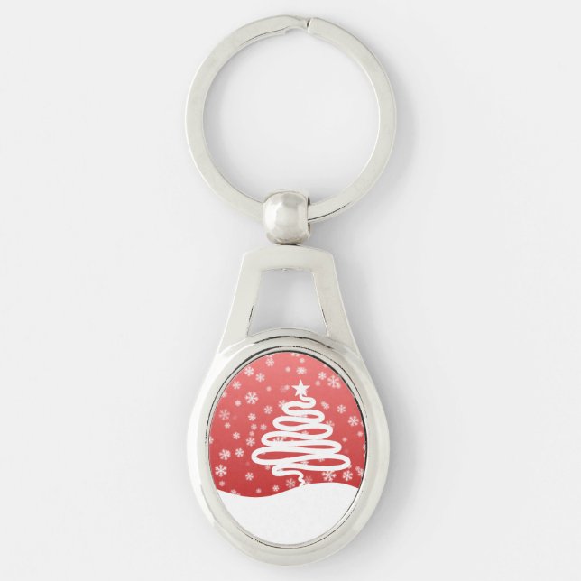 White Christmas Key Ring (Front)