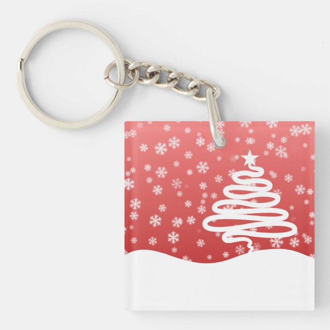 White Christmas Key Ring (Front)