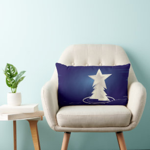 White Christmas Lumbar Cushion