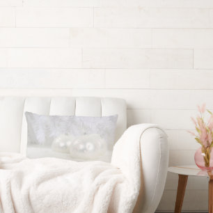 White Christmas Lumbar Cushion