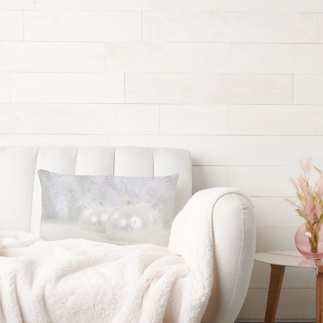 White Christmas Lumbar Cushion (Couch)