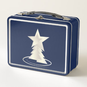 White Christmas Metal Lunch Box