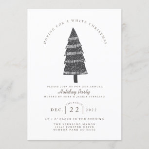 White Christmas   Minimalist   Holiday Party Invitation