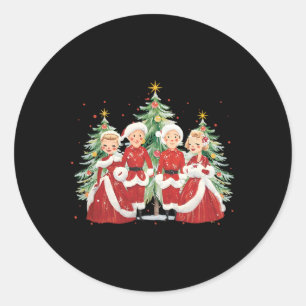 White Christmas Movie 1954 Xmas Song Holiday Pajam Classic Round Sticker
