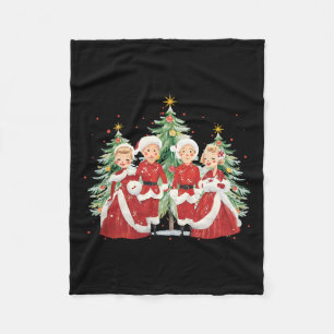 White Christmas Movie 1954 Xmas Song Holiday Pajam Fleece Blanket