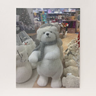 White Christmas Polar Bear Jigsaw Puzzle