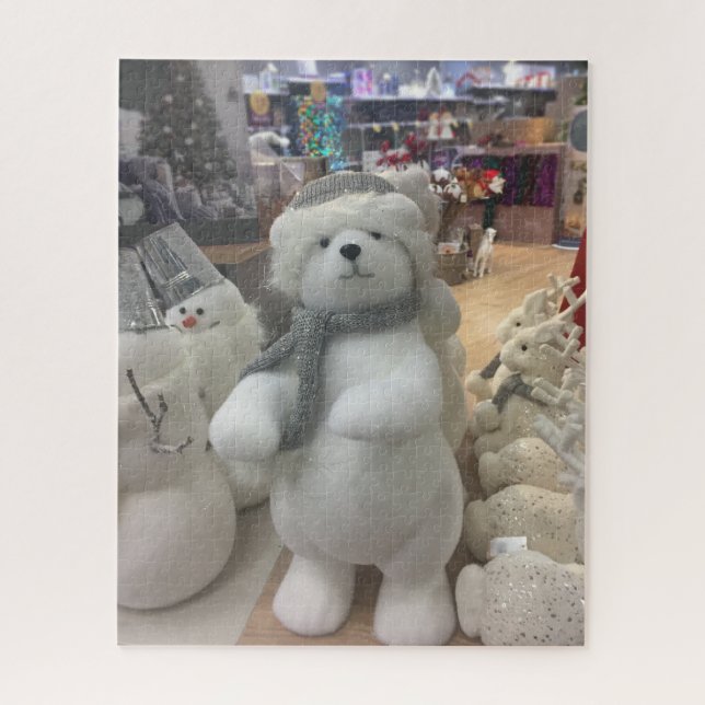 White Christmas Polar Bear Jigsaw Puzzle (Vertical)