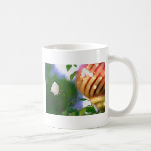 White Christmas Rose Coffee Mug