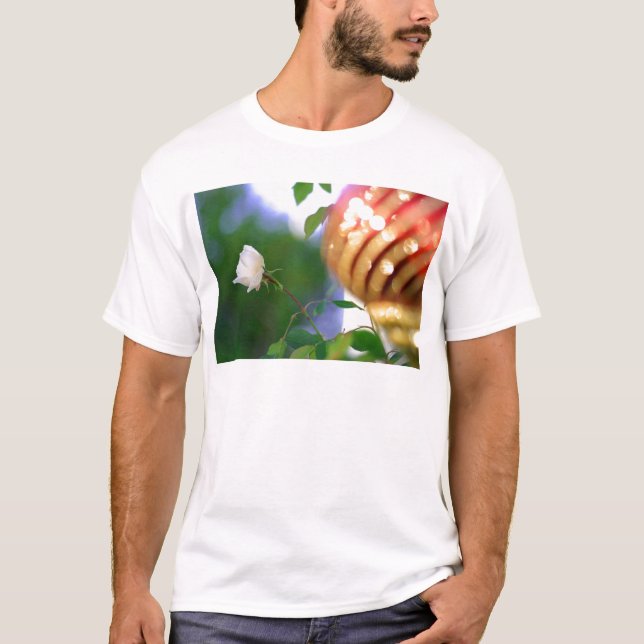 White Christmas Rose T-Shirt (Front)