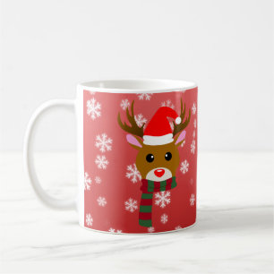 White Christmas Rudolph the Red Nosed Reindeer Coffee Mug
