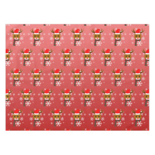 White Christmas Rudolph the Red Nosed Reindeer Tablecloth
