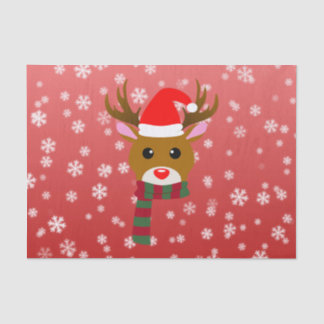 White Christmas Rudolph the Red Nosed Reindeer Tissue Paper