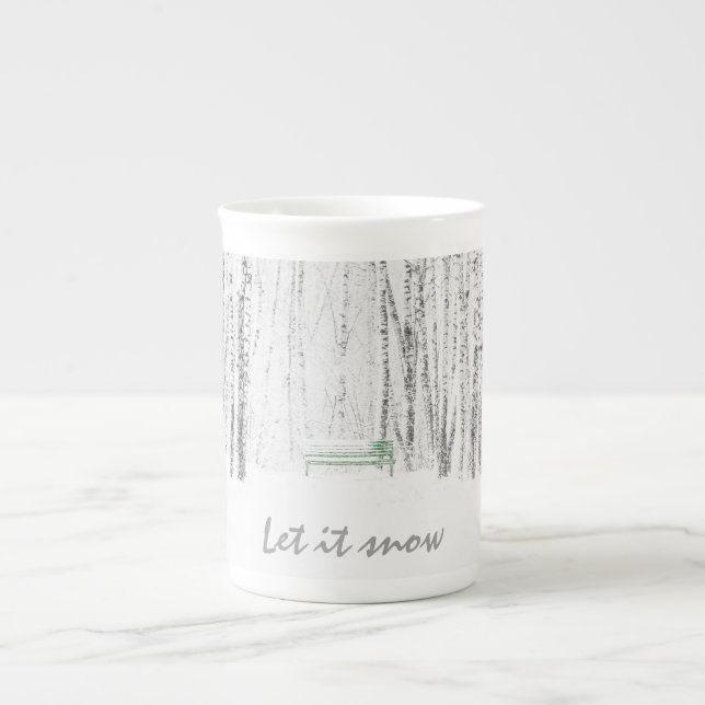 White Christmas Tale Bone China Mug (Front)