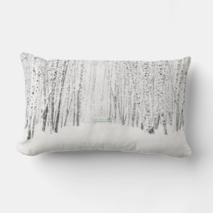 White Christmas Tale Lumbar Cushion