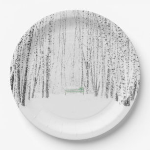 White Christmas Tale Paper Plate