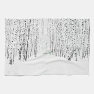 White Christmas Tale Tea Towel