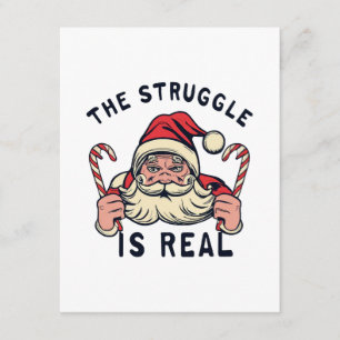 white Christmas, THE STRUGGLE IS REAL Enclosure Card