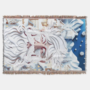 WHITE CHRISTMAS THROW BLANKET