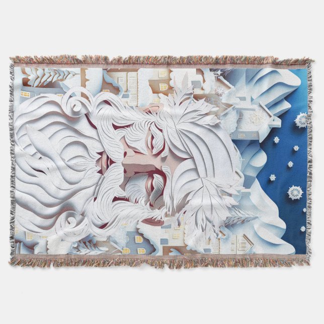 WHITE CHRISTMAS THROW BLANKET (Front)