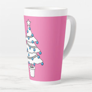 White Christmas Tree Latte Mug