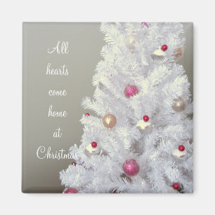 White Christmas Tree Magnet