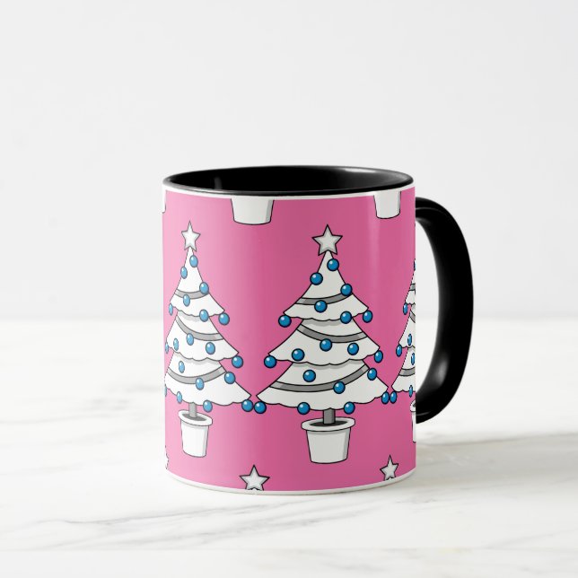 White Christmas Tree Mug (Front Right)