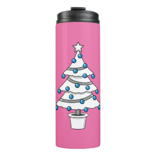 White Christmas Tree Thermal Tumbler