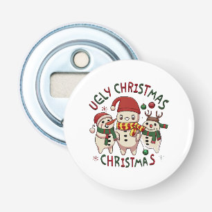white Christmas ;UGLY CHRISTMAS Bottle Opener