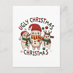 white Christmas ;UGLY CHRISTMAS Enclosure Card