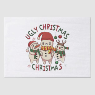 white Christmas ;UGLY CHRISTMAS Tissue Paper