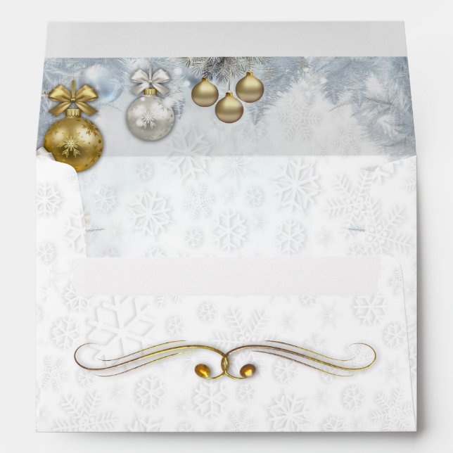 White Christmas Wedding Envelopes (Back (Bottom))