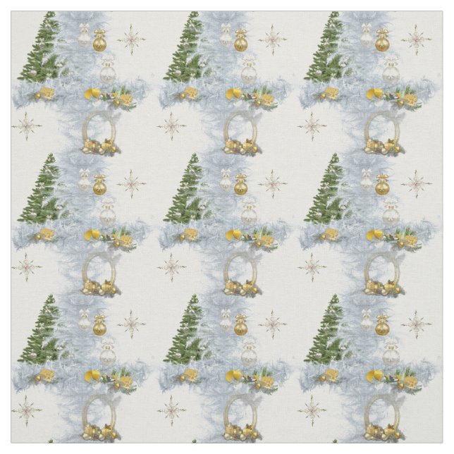 White Christmas Wedding Fabric (Swatch)