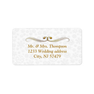 White Christmas Wedding Labels