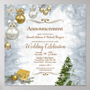 White Christmas Wedding Poster