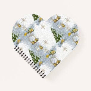 White Christmas Wedding Repeat Design Notebook