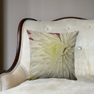 White Chrysanthemum Floral Cushion