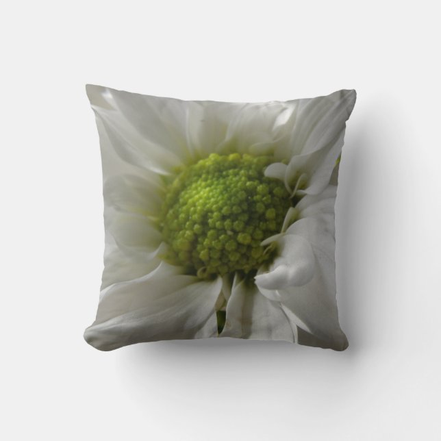 White Chrysanthemum Pillow (Front)