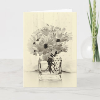 White Chrysanthemums Card