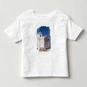 White church on the beach near the Aegean Sea on Toddler T-Shirt