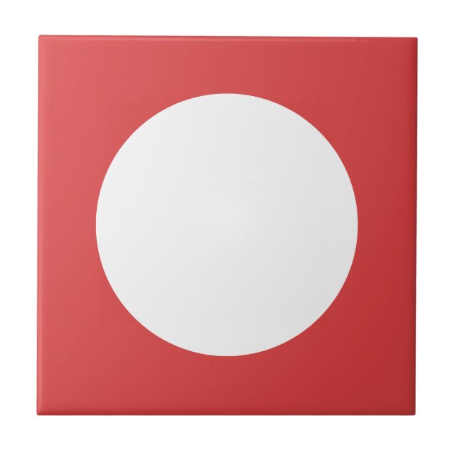 White Circle Ceramic Tile (Front)