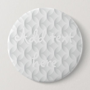 White circle embossed 10 cm round badge